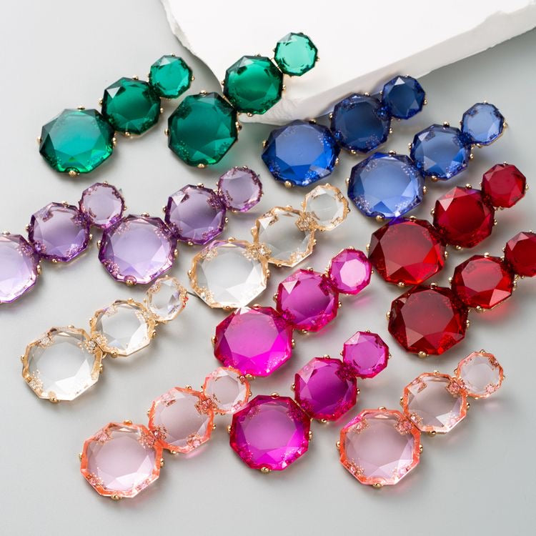 Women’s translucent drop earrings